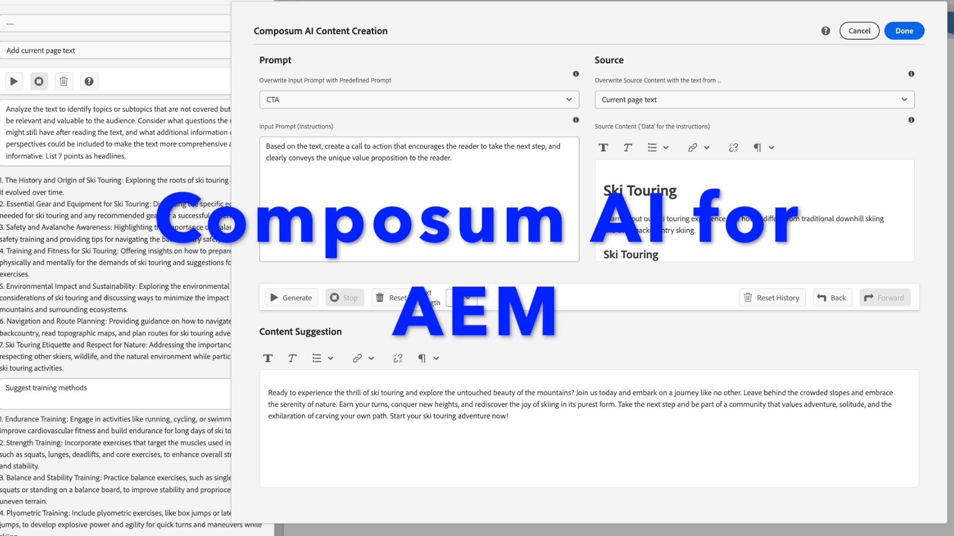 Composum AI for AEM Quick Demo
